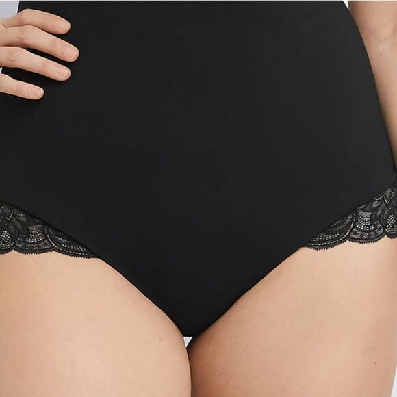 Maidenform Tame Your Tummy Eco Lace Firm Control Shaping Brief- Black - Picture 2 of 8